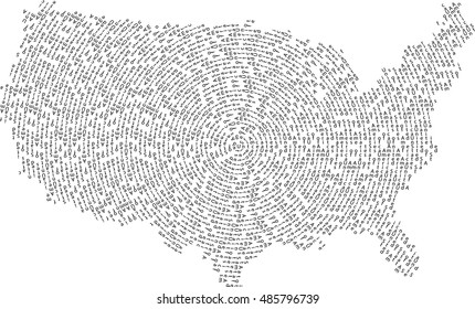 map of USA fill with - united states of america