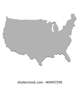 Map Usa Gray Vector Illustration Stock Vector (Royalty Free) 404907298 ...