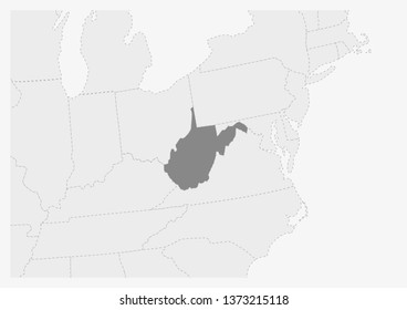 Map Usa Highlighted West Virginia Map Stock Vector (Royalty Free ...