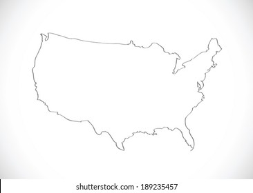 Map of USA in idea design