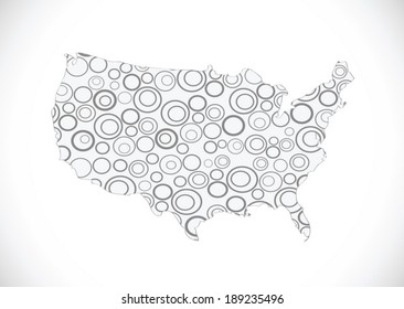 Map of USA in idea design