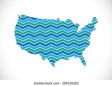 Map of USA in idea design