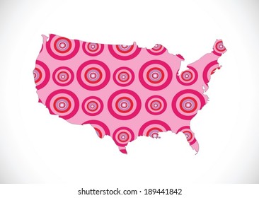 Map of USA in idea design