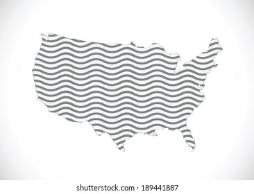 Map of USA in idea design