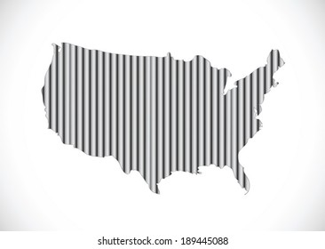 Map of USA in idea design