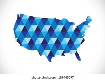 Map of USA in idea design