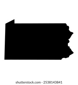 Map USA of Pennsylvania. Vector image
