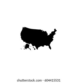 Map of USA vector icon.