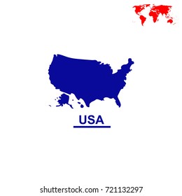 Map of USA vector icon