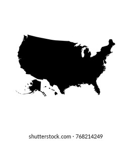 Map of USA vector icon.