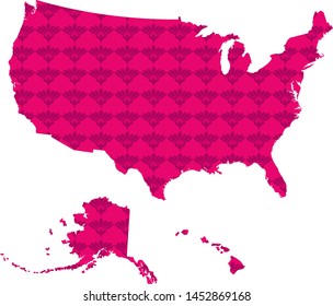 map of Usa. vector illustration