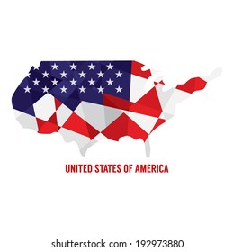 Map of USA Vector Illustration 