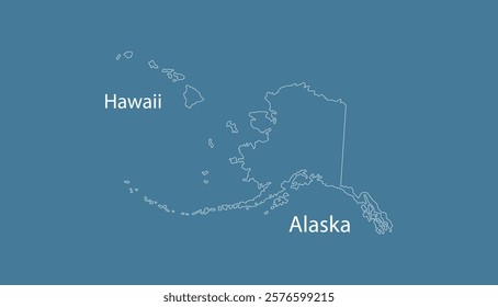 map of USA, USA map. Vector illustration.