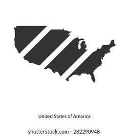 Map of USA  for your design, concept Illustration.