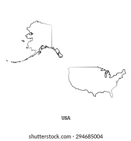 Map of USA  for your design, concept Illustration.