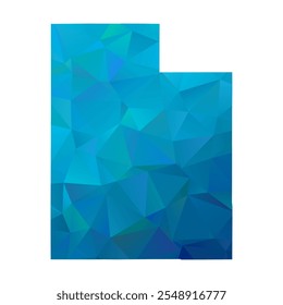 Map of Utah - Blue Polygonal Design For Your. Vector illustration eps 10.