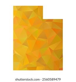 Map of Utah - Gold Polygonal Design For Your. Vector illustration eps 10.