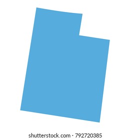 Map of Utah State on a white background, Vector illustration
