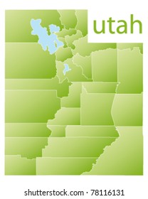 map of utah state, usa