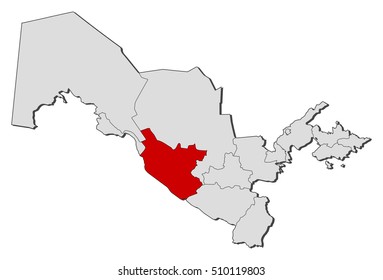 Map - Uzbekistan, Bukhara