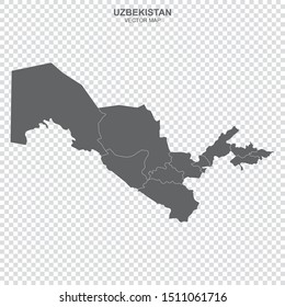 map of Uzbekistan isolated on transparent background