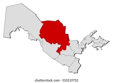 Map - Uzbekistan, Navoiy