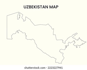 Map of Uzbekistan, Outline Map Uzbekistan vector Illustration, Map of Uzbekistan with an outline. Uzbekistan map.