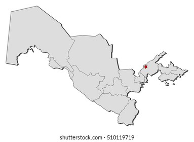 Map - Uzbekistan, Tashkent City
