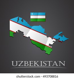 Map Uzbekistan Vector Illustration Stock Vector (Royalty Free ...