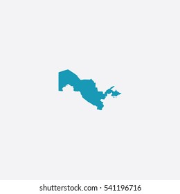 Map of Uzbekistan Vector Illustration