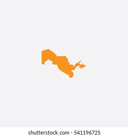 Map of Uzbekistan Vector Illustration