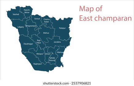 Mapa de Distrito de Vaishali, Distrito de Vaishali, Estado de Bihar, República da Índia, Governo de Bihar, território indiano, Índia Oriental, política, aldeia, turismo