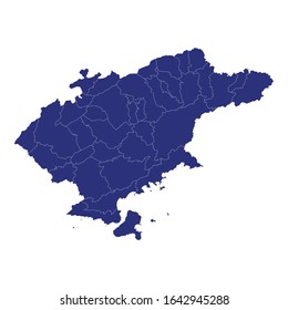 map of Vale do Paraiba e Litoral Norte is Metropolitan area of Brazil with borders of the municipalities