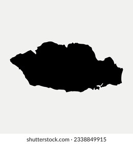 Map of Vale of Glamorgan - Wales - United Kingdom region outline silhouette graphic element Illustration template design
