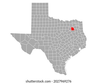 Mapa de Van Zandt en Texas en blanco