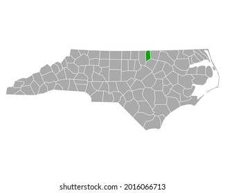Map of Vance in North Carolina on white