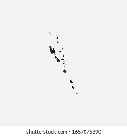 Mapa del elemento gráfico de Vanuatu Diseño de plantillas de ilustración
