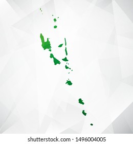 Map of Vanuatu - Green Geometric Rumpled Triangular , Polygonal Design For Your . Vector illustration eps 10.