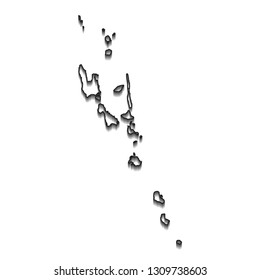 Map of Vanuatu - High detailed on white background. Abstract design vector illustration eps 10.