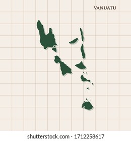 Map of Vanuatu vector design template