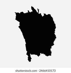 Map of Vaslui - Romania outline silhouette graphic element Illustration template design
