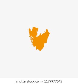 Map of Vastra Gotaland County - Sweden Vector Illustration
