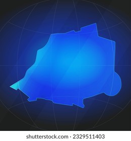 Mapa del Vaticano en color azul. Plantilla para sitio web, informe anual, noticias, infografías. Ilustración vectorial 