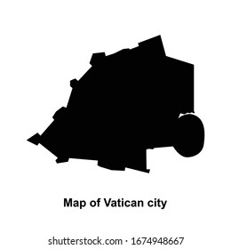 Map of Vatican city isolated vector illustration