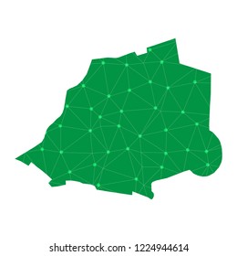 Map of Vatican City State from Polygonal wire frame low poly mesh,Vatican City State map Vector Illustration EPS10.
