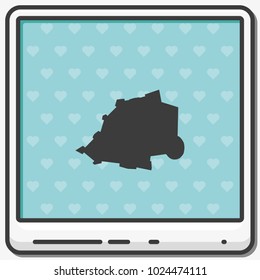 Map of Vatican flat vector icon.