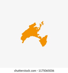 Map of Vaud - Switzerland Vector Illustration
