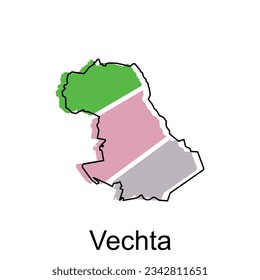 Karte der modernen Vechta-Umrisse, Hochdetaillierte Vektorgrafik-Design-Vorlage, geeignet für Ihr Unternehmen
