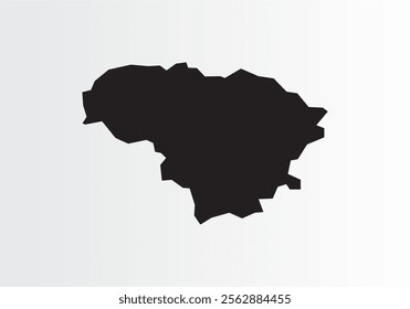 Lıthuanıa Isometrıc Map vector ılıstrator.