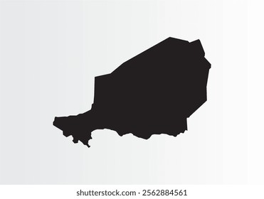 Nıger Isometrıc Map vector ılıstrator.